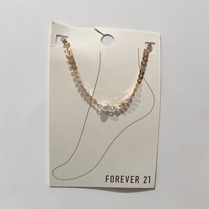 Forever 21 Gold-Tone Pearl Anklet / Bracelet NWT